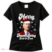 Santa Joe Biden Christmas Merry Thanksgiving Trick Or Treat Women's T-Shirt thumb 0