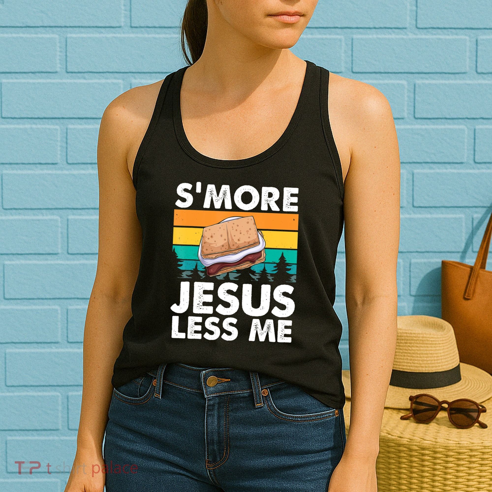 S'more Jesus Christianity Lover Jesus Teachings Camper Women's Tank Top