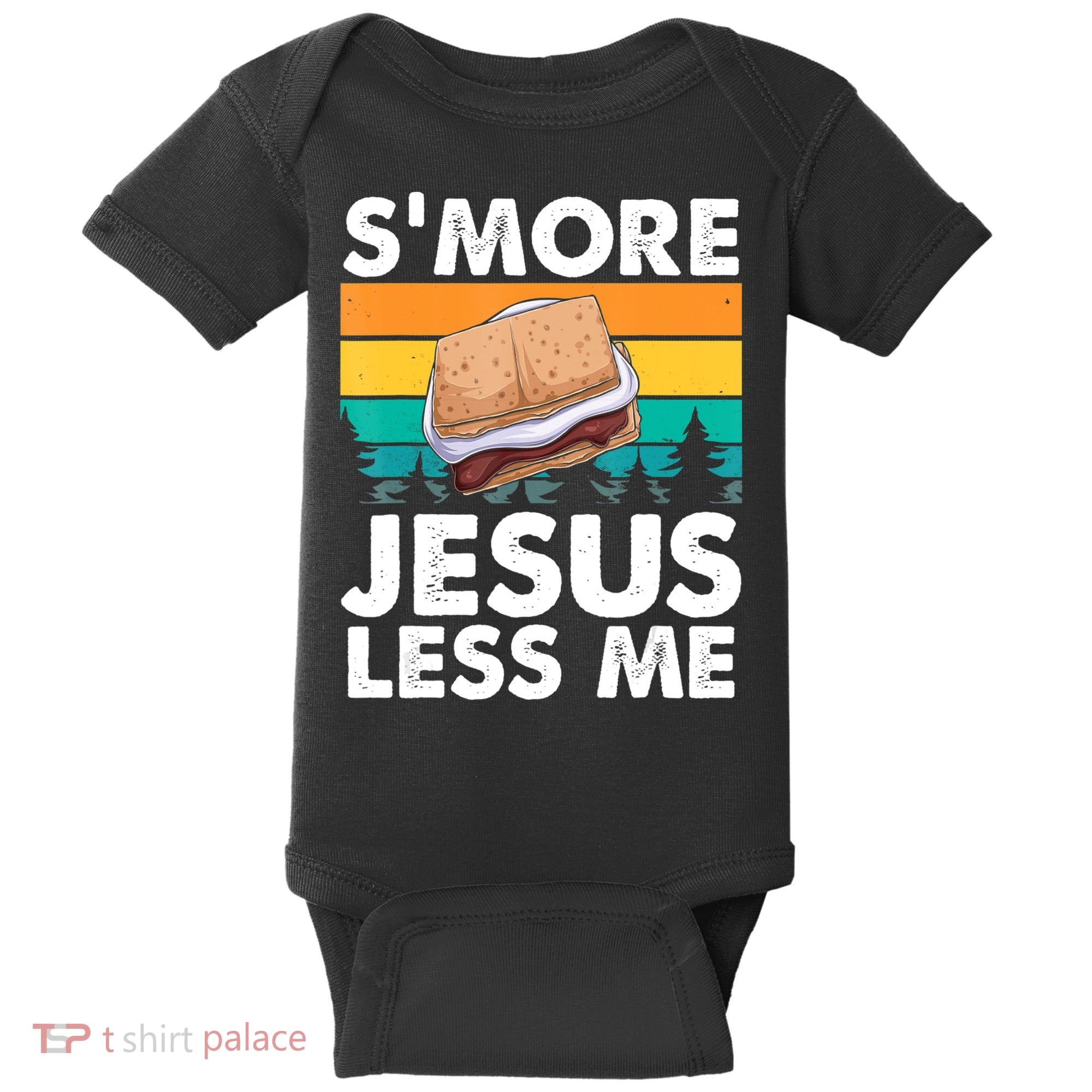 S'more Jesus Christianity Lover Jesus Teachings Camper Baby Bodysuit