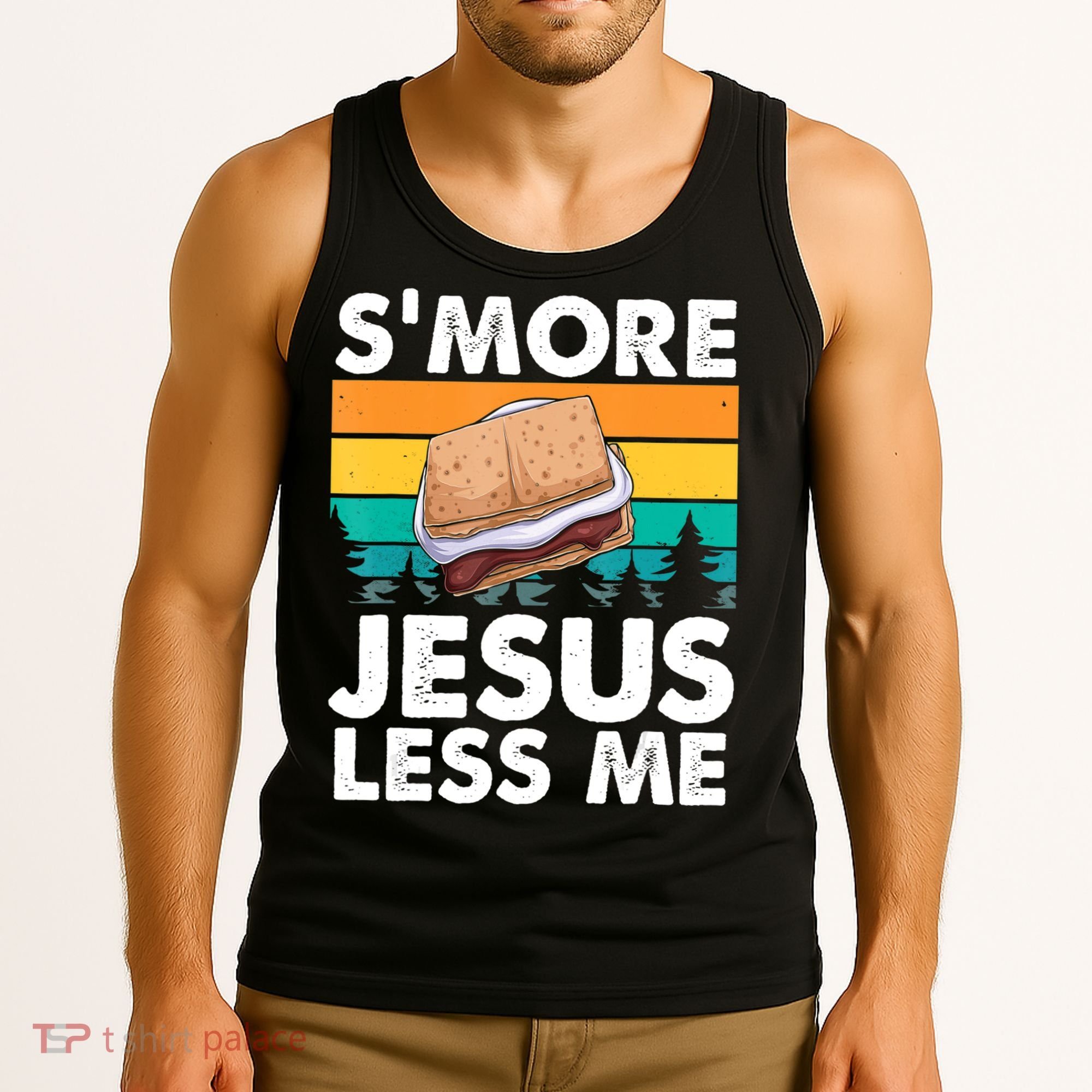 S'more Jesus Christianity Lover Jesus Teachings Camper Tank Top