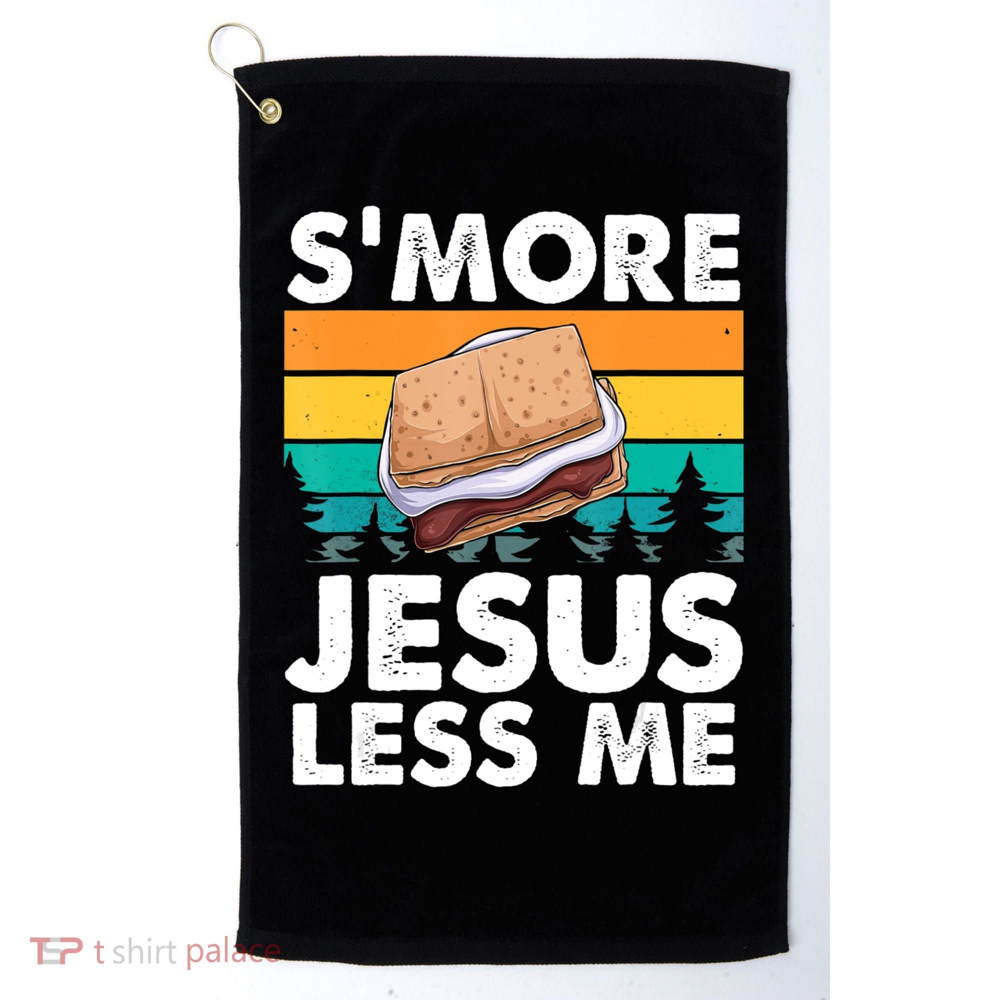 S'more Jesus Christianity Lover Jesus Teachings Camper Golf Towel