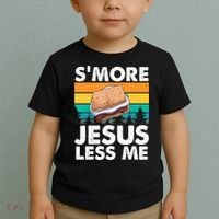 S'more Jesus Christianity Lover Jesus Teachings Camper Toddler T-Shirt thumb 2