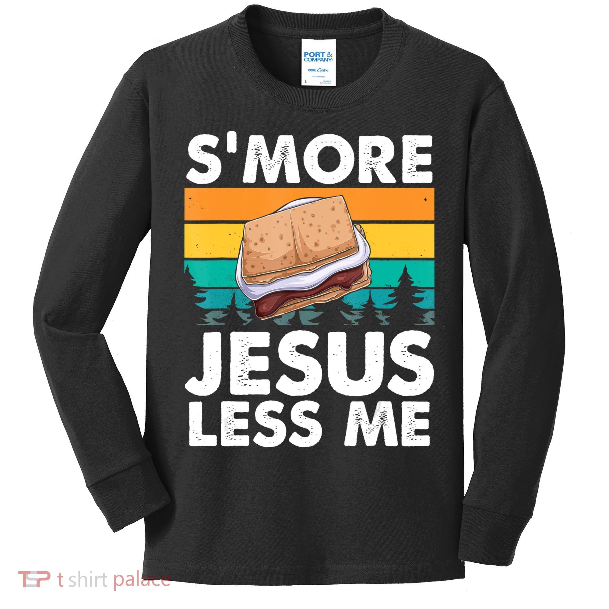 S'more Jesus Christianity Lover Jesus Teachings Camper Kids Long Sleeve Shirt