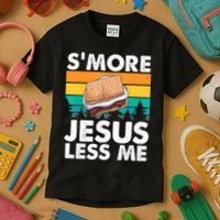 S'more Jesus Christianity Lover Jesus Teachings Camper Kids T-Shirt thumb 3
