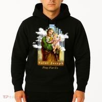 Saint Joseph Catholic Church St. Joseph With Infant Jesus Hoodie thumb 2