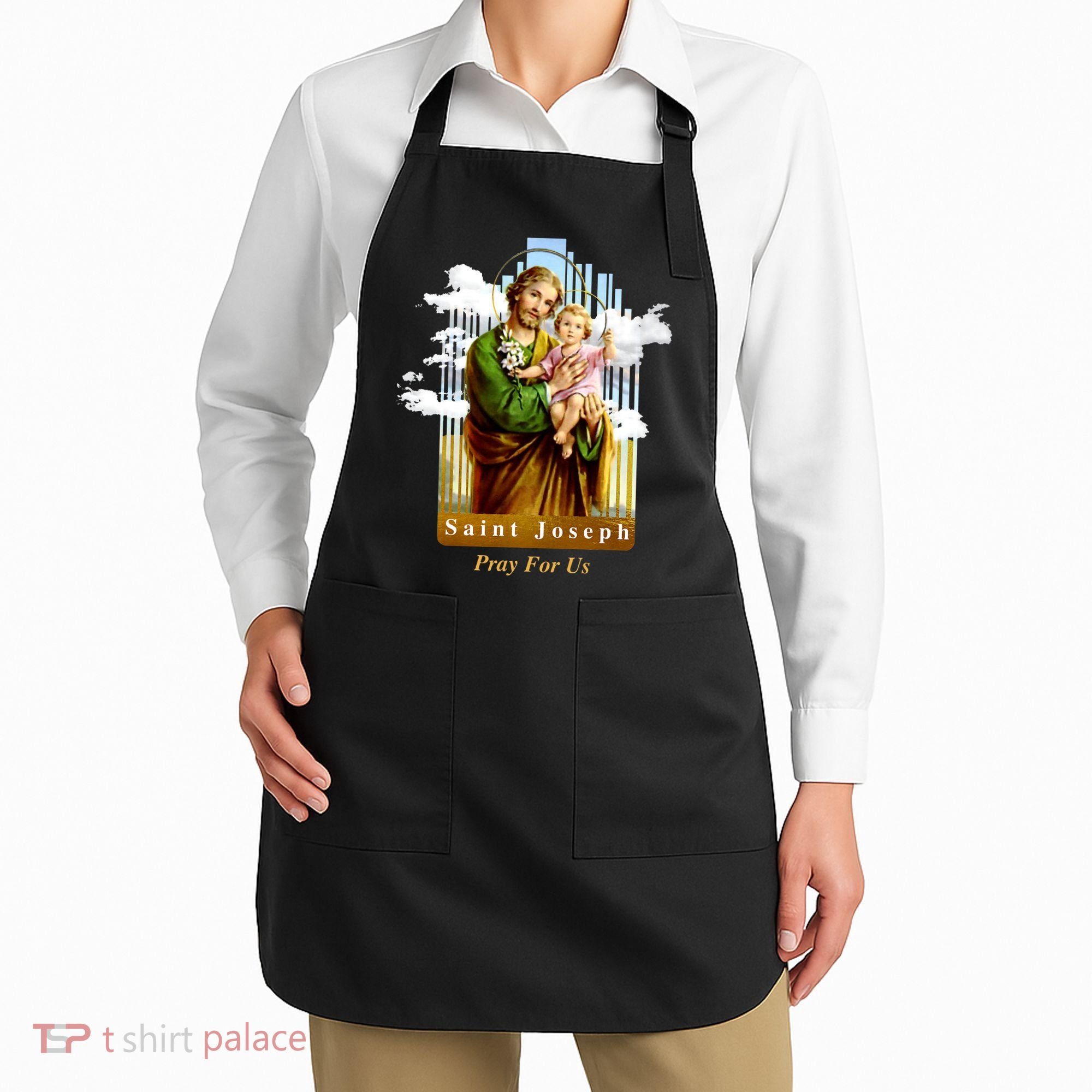 Saint Joseph Catholic Church St. Joseph With Infant Jesus Apron