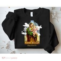 Saint Joseph Catholic Church St. Joseph With Infant Jesus Sweatshirt thumb 2