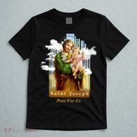 Saint Joseph Catholic Church St. Joseph With Infant Jesus T-Shirt thumb 5