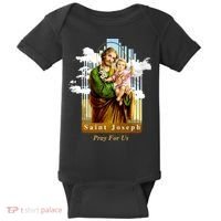Saint Joseph Catholic Church St. Joseph With Infant Jesus Baby Bodysuit thumb 0