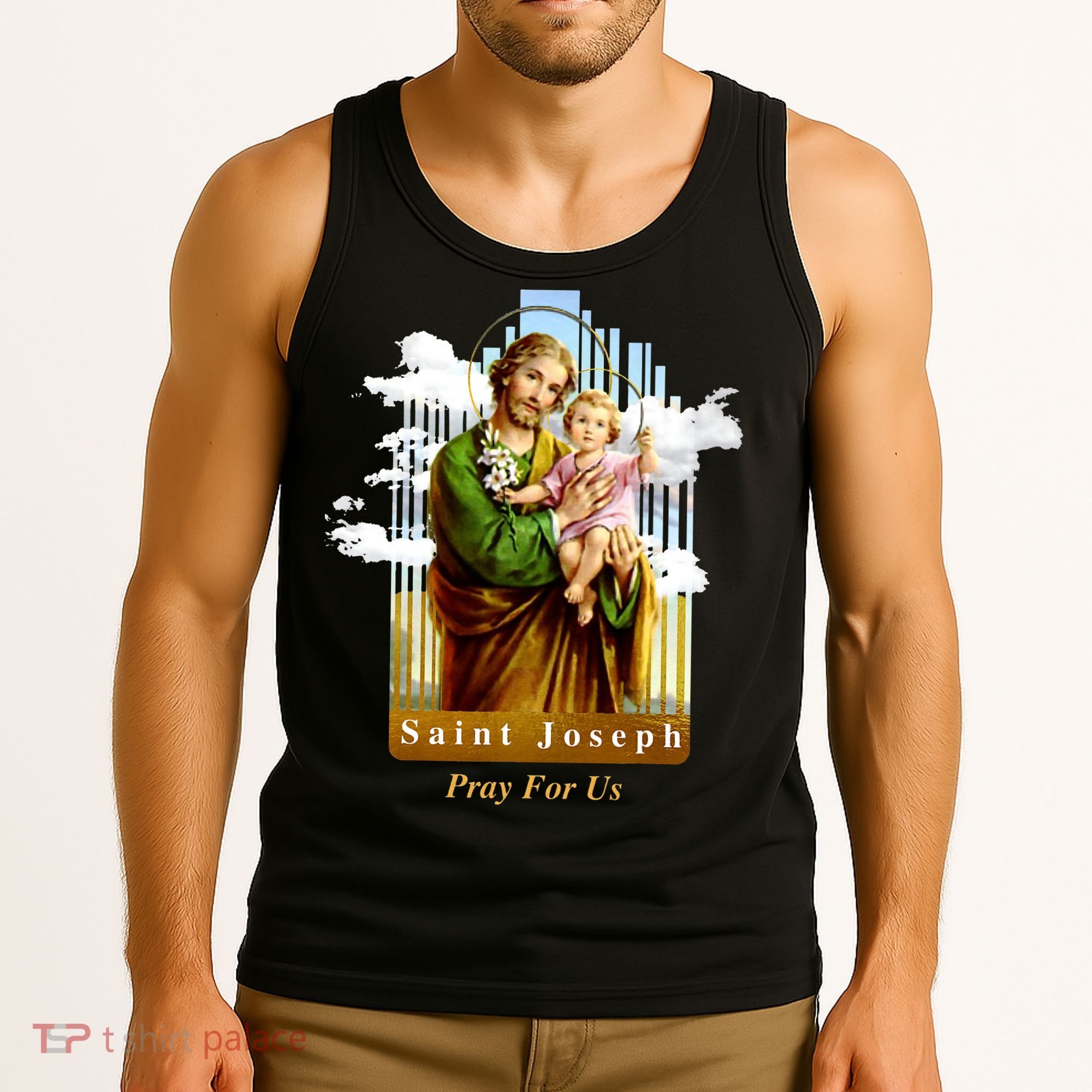 Saint Joseph Catholic Church St. Joseph With Infant Jesus Tank Top