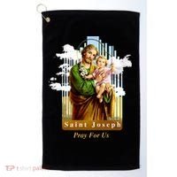 Saint Joseph Catholic Church St. Joseph With Infant Jesus Golf Towel thumb 0