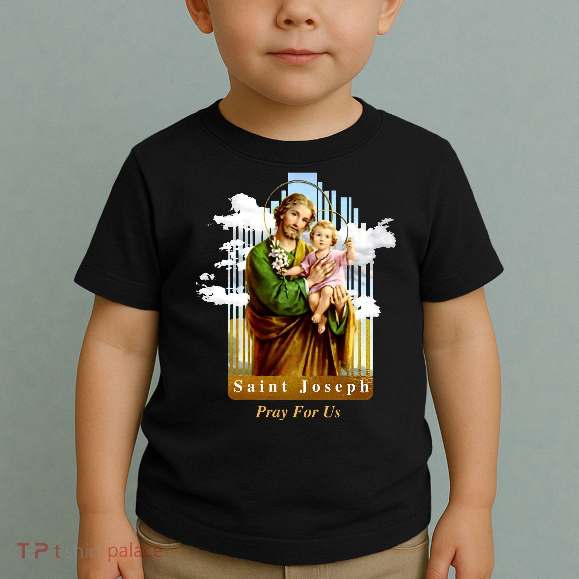 Saint Joseph Catholic Church St. Joseph With Infant Jesus Toddler T-Shirt