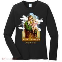 Saint Joseph Catholic Church St. Joseph With Infant Jesus Women's Long Sleeve Shirt thumb 0