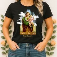 Saint Joseph Catholic Church St. Joseph With Infant Jesus Women's T-Shirt thumb 2