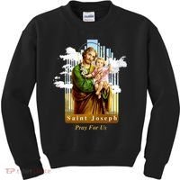 Saint Joseph Catholic Church St. Joseph With Infant Jesus Kids Sweatshirt thumb 0