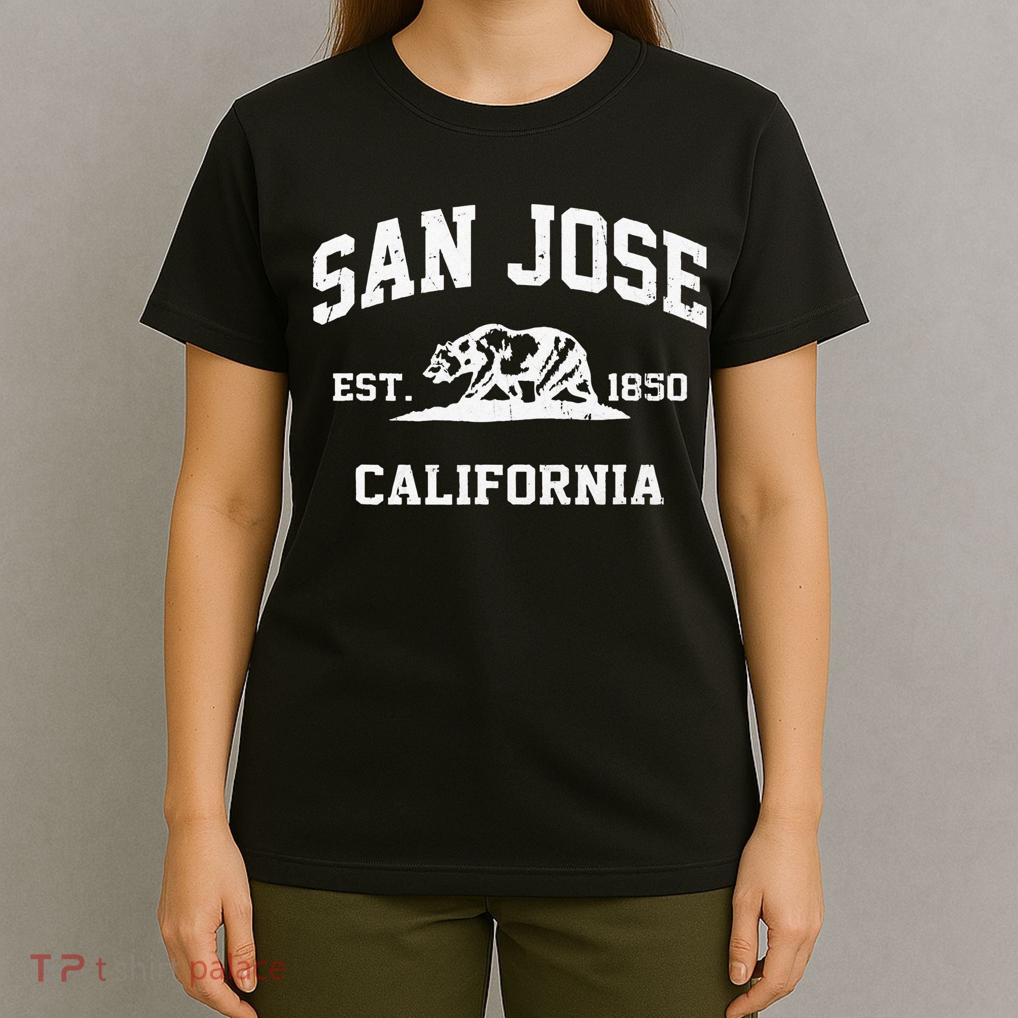 San Jose California CA Vintage State Athletic Style T-Shirt