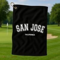 San Jose California Golf Towel thumb 1