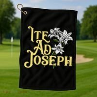 St Joseph Consecration Ite Ad Joseph Latin Catholic Saints Golf Towel thumb 1