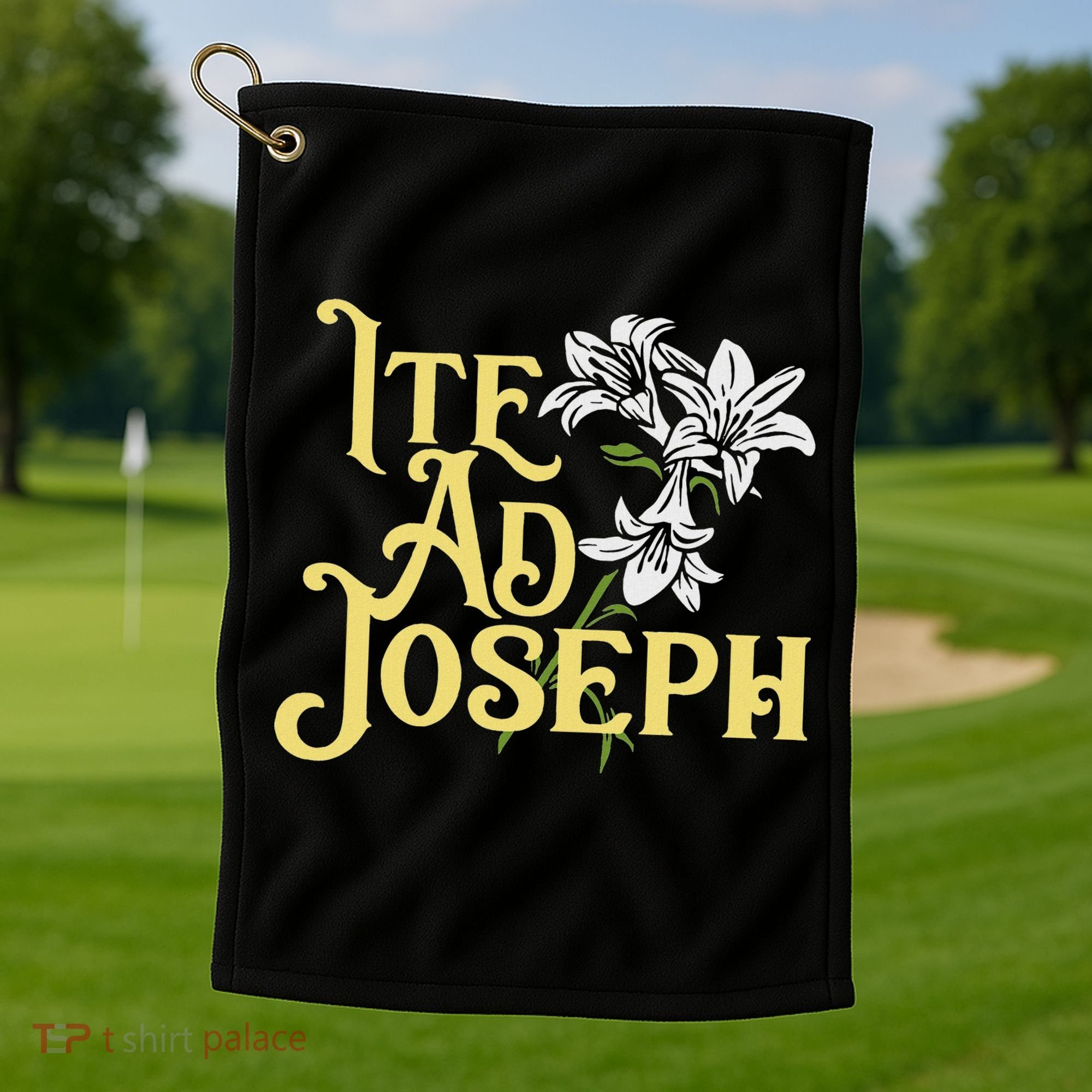 St Joseph Consecration Ite Ad Joseph Latin Catholic Saints Golf Towel