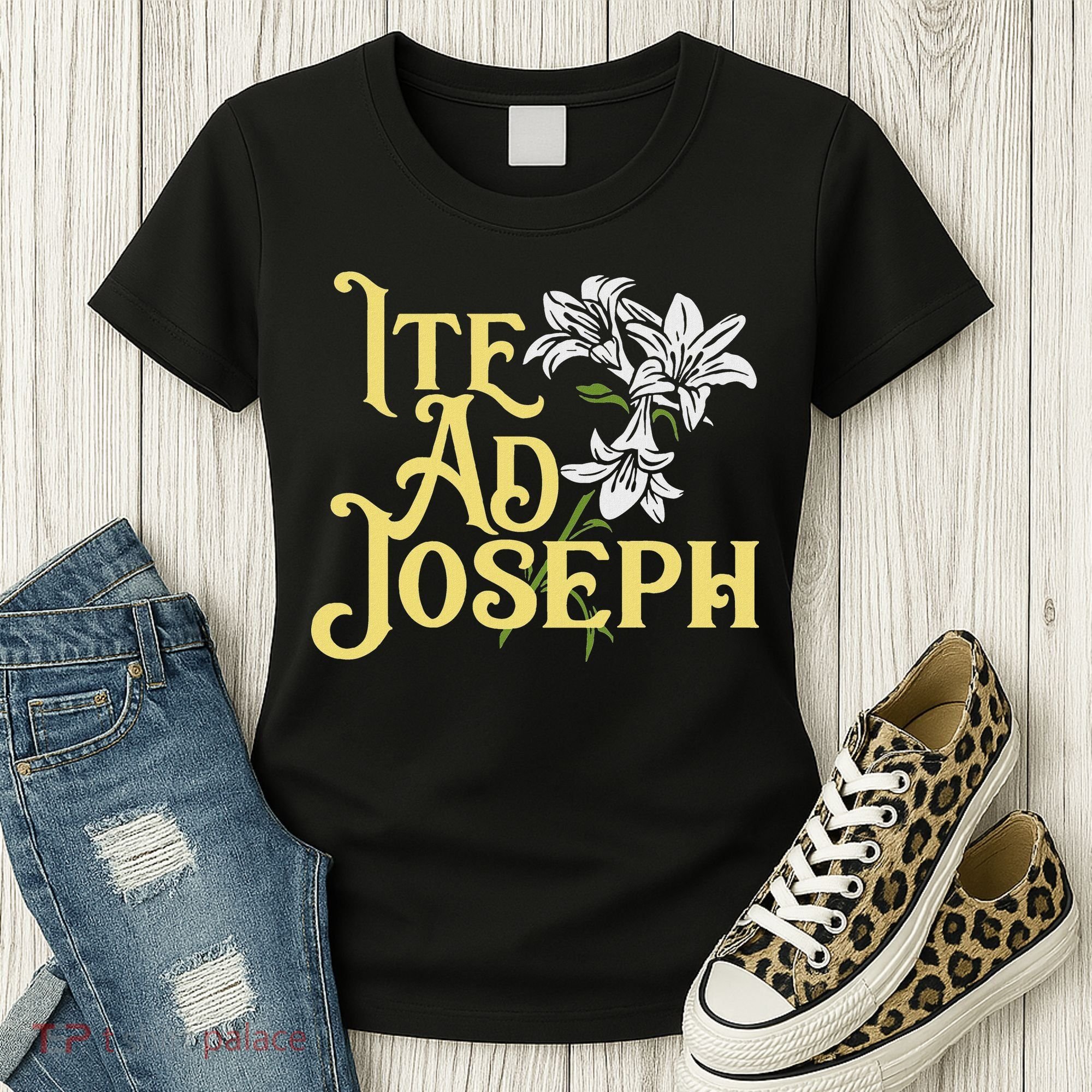 St Joseph Consecration Ite Ad Joseph Latin Catholic Saints Women's T-Shirt