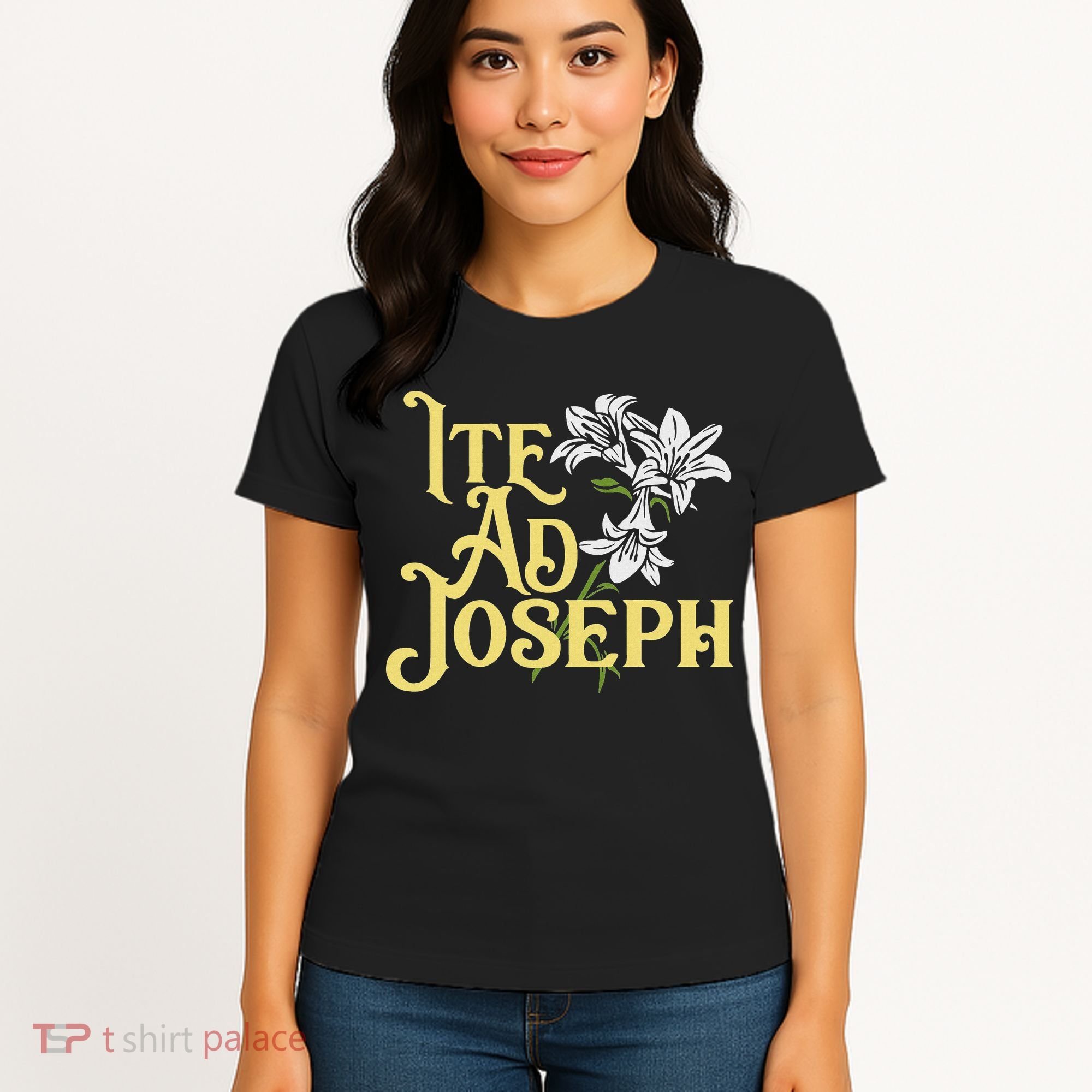 St Joseph Consecration Ite Ad Joseph Latin Catholic Saints Women's T-Shirt