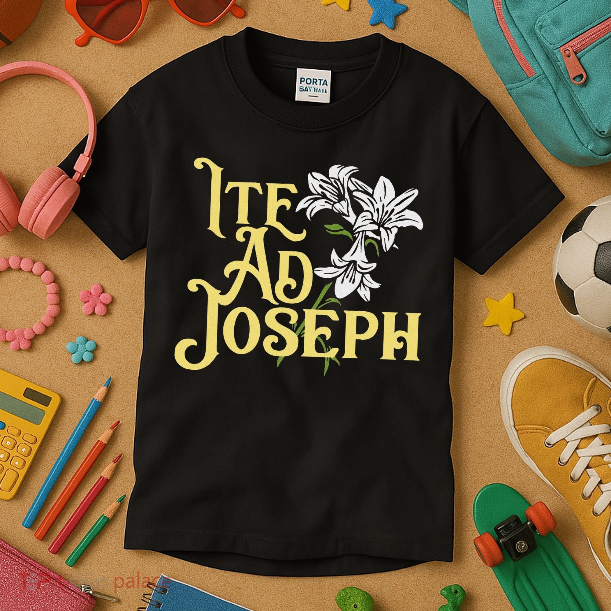 St Joseph Consecration Ite Ad Joseph Latin Catholic Saints Kids T-Shirt