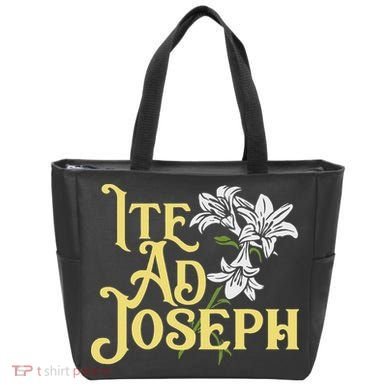 St Joseph Consecration Ite Ad Joseph Latin Catholic Saints Tote Bag