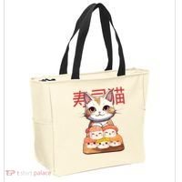 Sushi Japanese Cat Cute Gift Tote Bag thumb 2