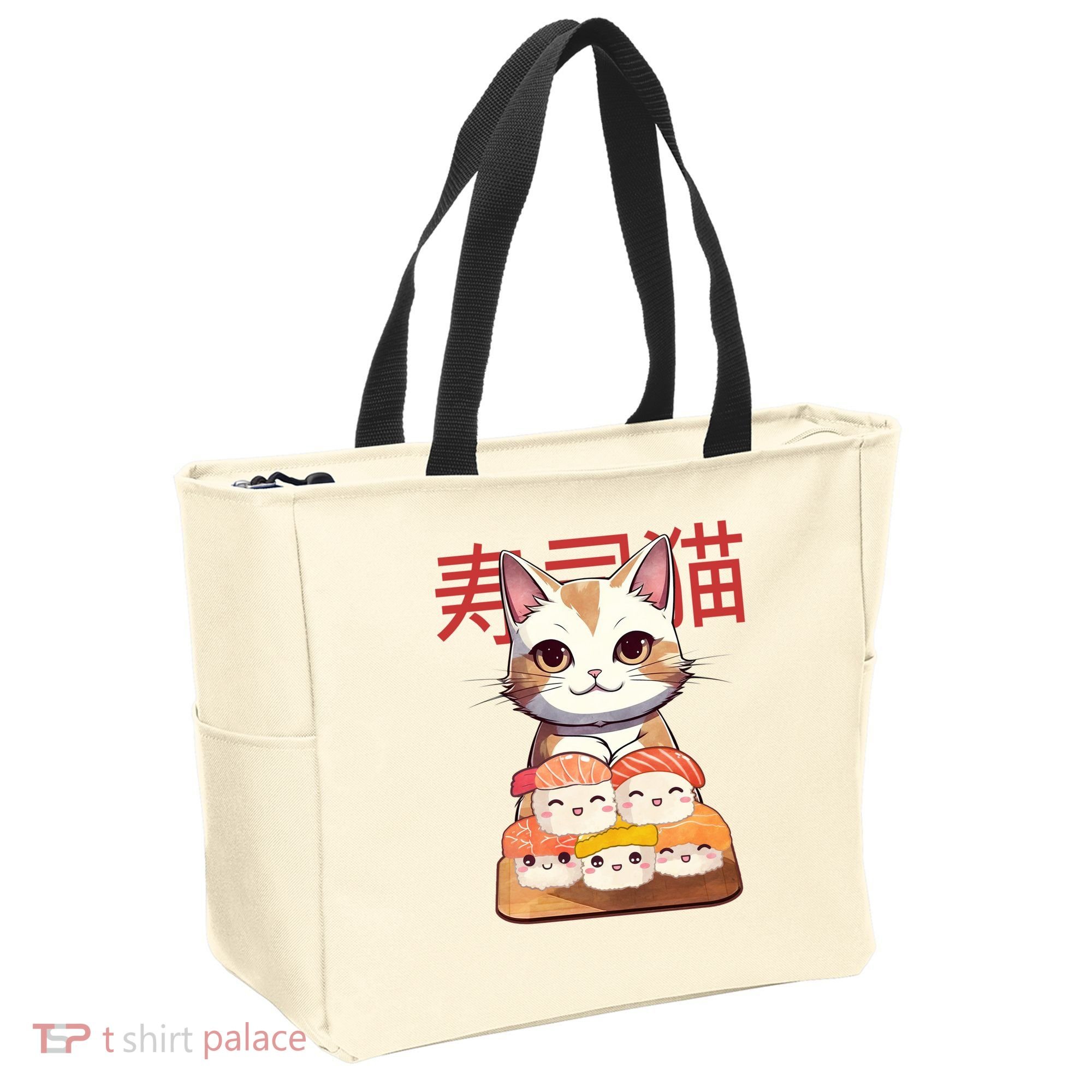 Sushi Japanese Cat Cute Gift Tote Bag