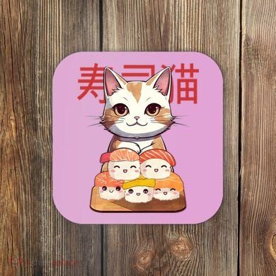 Sushi Japanese Cat Cute Gift Coaster