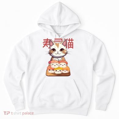 Sushi Japanese Cat Cute Gift Hoodie