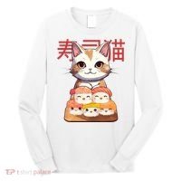 Sushi Japanese Cat Cute Gift Long Sleeve Shirt thumb 0