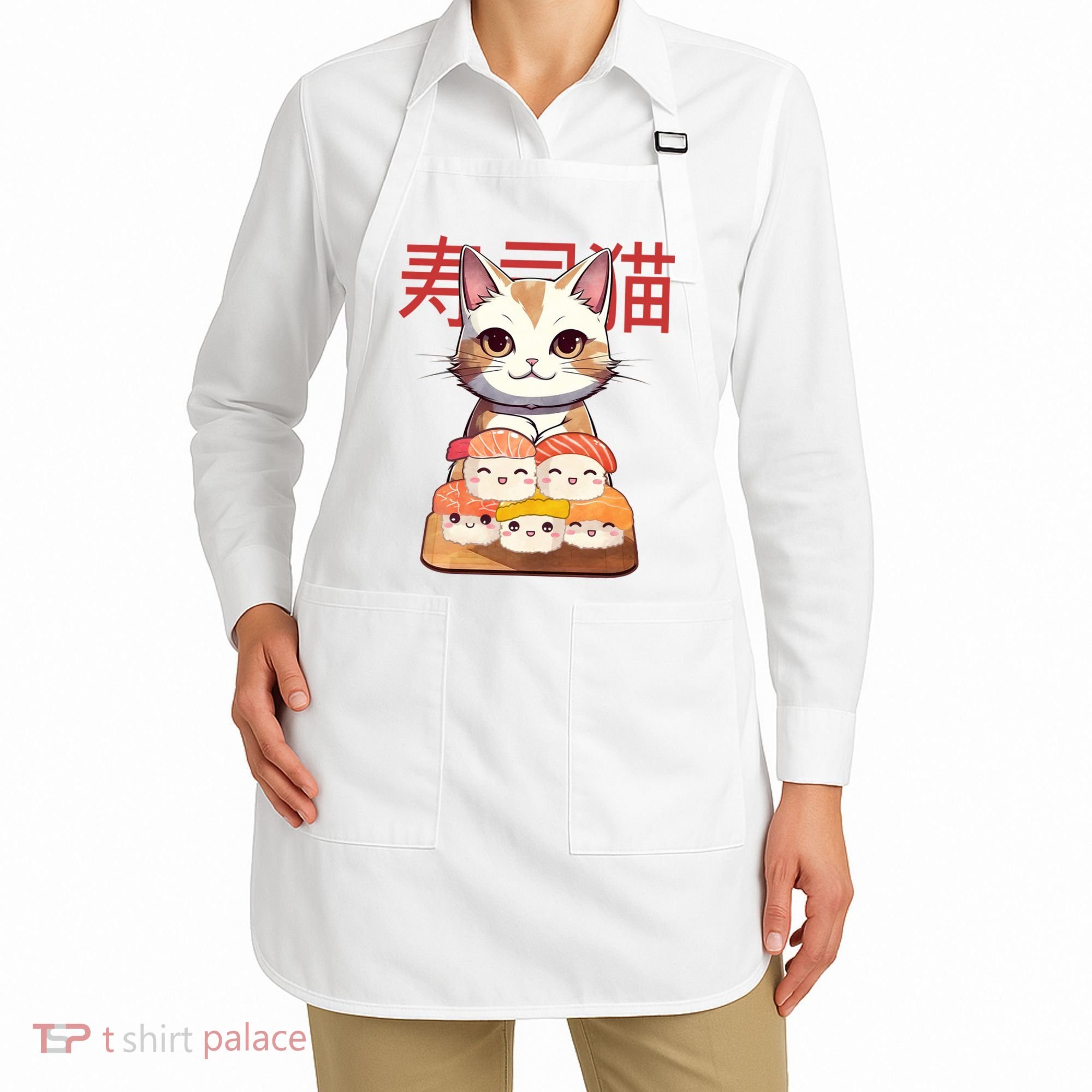 Sushi Japanese Cat Cute Gift Apron