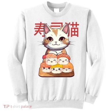 Sushi Japanese Cat Cute Gift Sweatshirt
