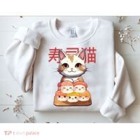 Sushi Japanese Cat Cute Gift Sweatshirt thumb 2