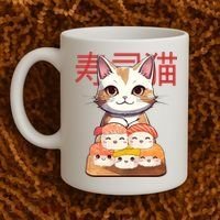 Sushi Japanese Cat Cute Gift Coffee Mug thumb 2