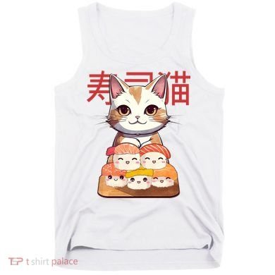 Sushi Japanese Cat Cute Gift Tank Top