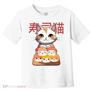 Sushi Japanese Cat Cute Gift Toddler T-Shirt