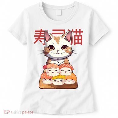 Sushi Japanese Cat Cute Gift Women's T-Shirt