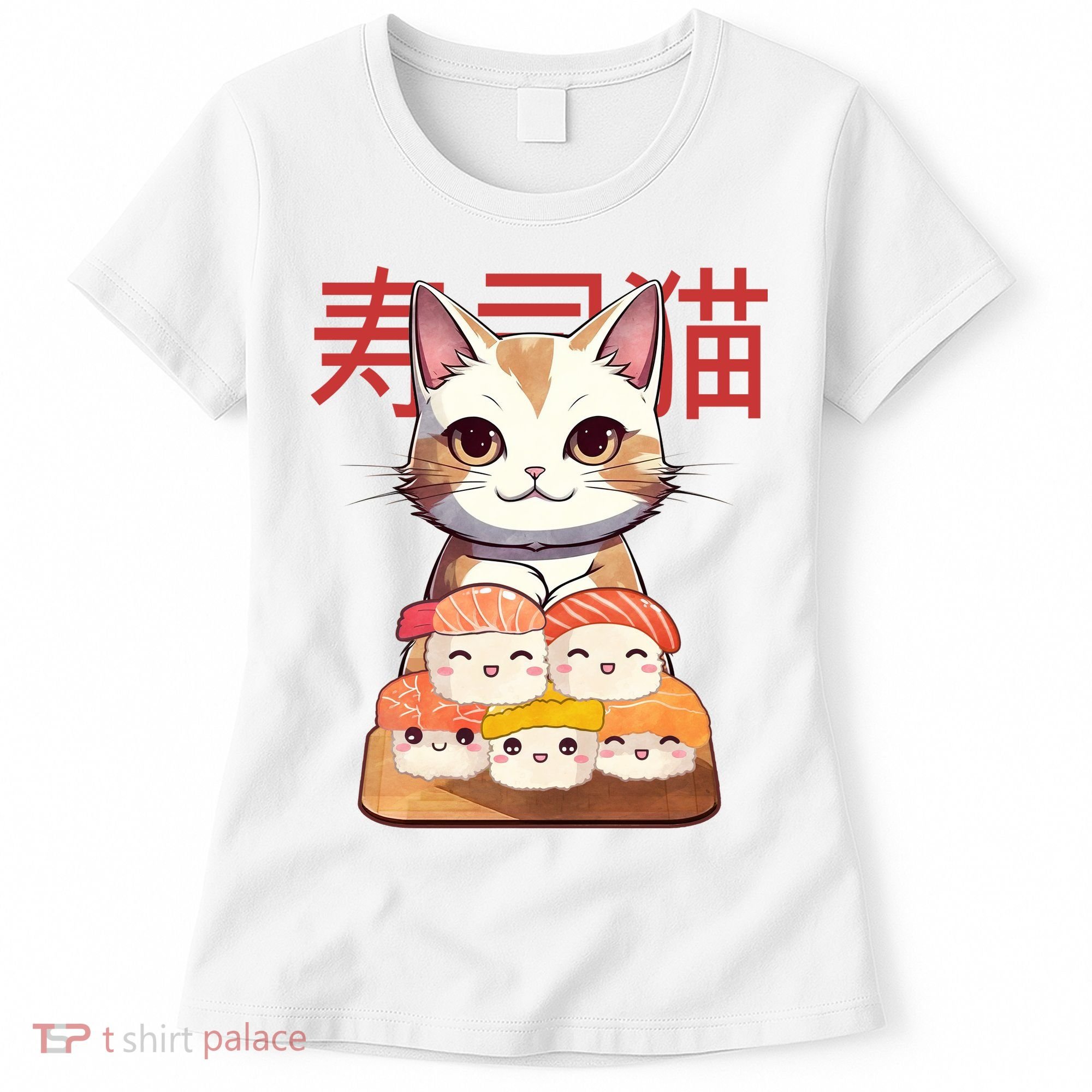 Sushi Japanese Cat Cute Gift Women's T-Shirt