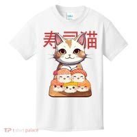 Sushi Japanese Cat Cute Gift Kids T-Shirt thumb 0