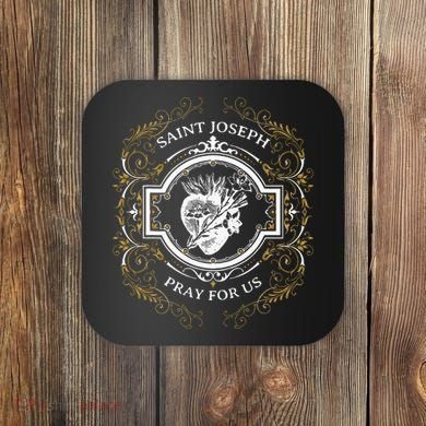 St Joseph Consecration Most Chaste Heart Catholic Saint Coaster