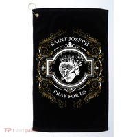 St Joseph Consecration Most Chaste Heart Catholic Saint Golf Towel thumb 0