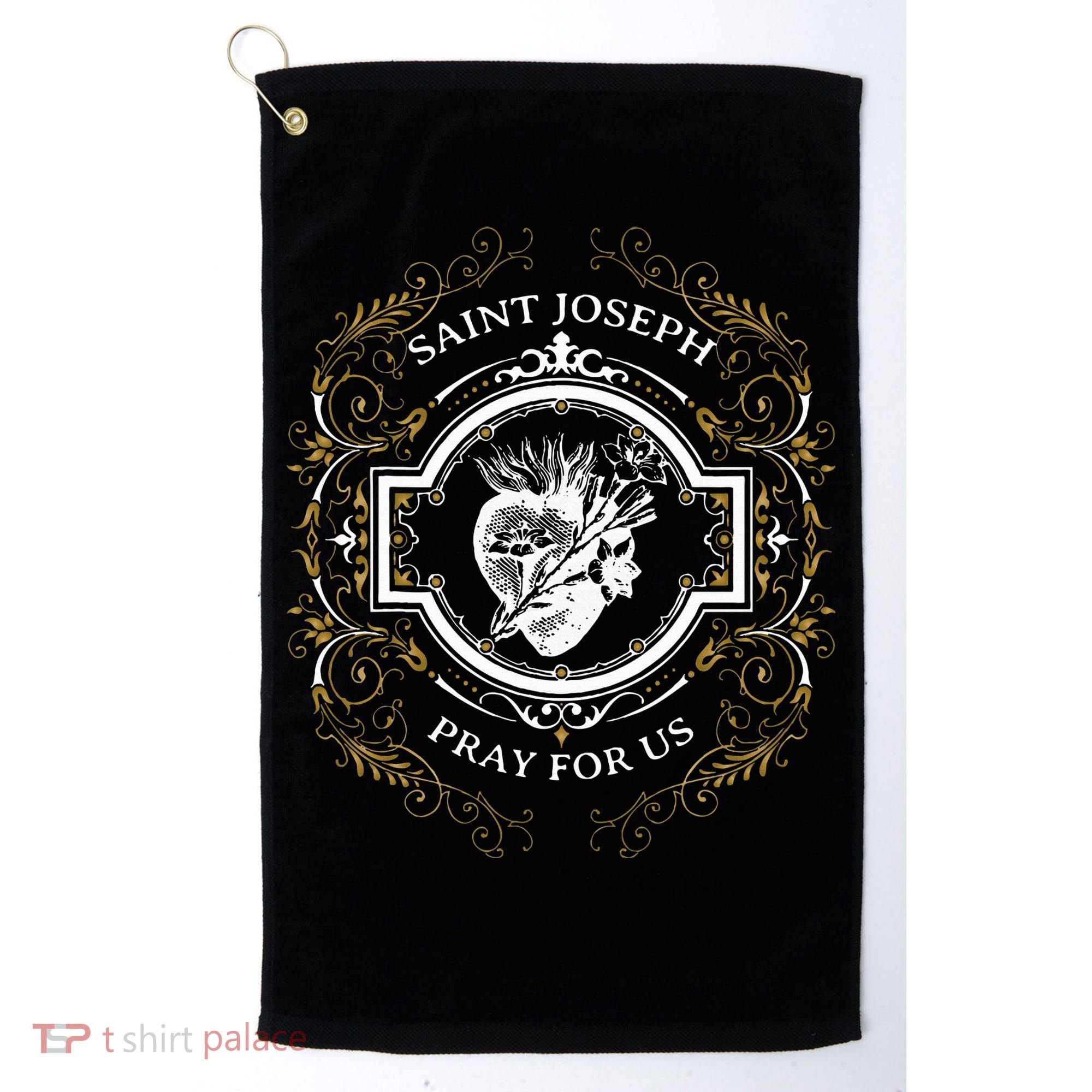 St Joseph Consecration Most Chaste Heart Catholic Saint Golf Towel