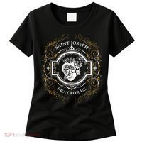 St Joseph Consecration Most Chaste Heart Catholic Saint Women's T-Shirt thumb 0