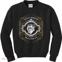 St Joseph Consecration Most Chaste Heart Catholic Saint Kids Sweatshirt thumb 0