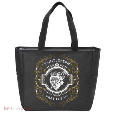 St Joseph Consecration Most Chaste Heart Catholic Saint Tote Bag