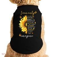 Sunflower Jesus Cross I Can Imagine Christian Religious Gift Doggie Tank thumb 0