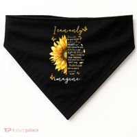 Sunflower Jesus Cross I Can Imagine Christian Religious Gift USA-Made Doggie Bandana thumb 0