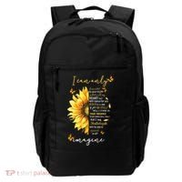 Sunflower Jesus Cross I Can Imagine Christian Religious Gift Backpack thumb 0